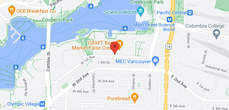 map of 603 123 W 1ST AVENUE